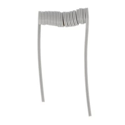 Coiled spiral 2-hole tooth 3-way triple syringe hose