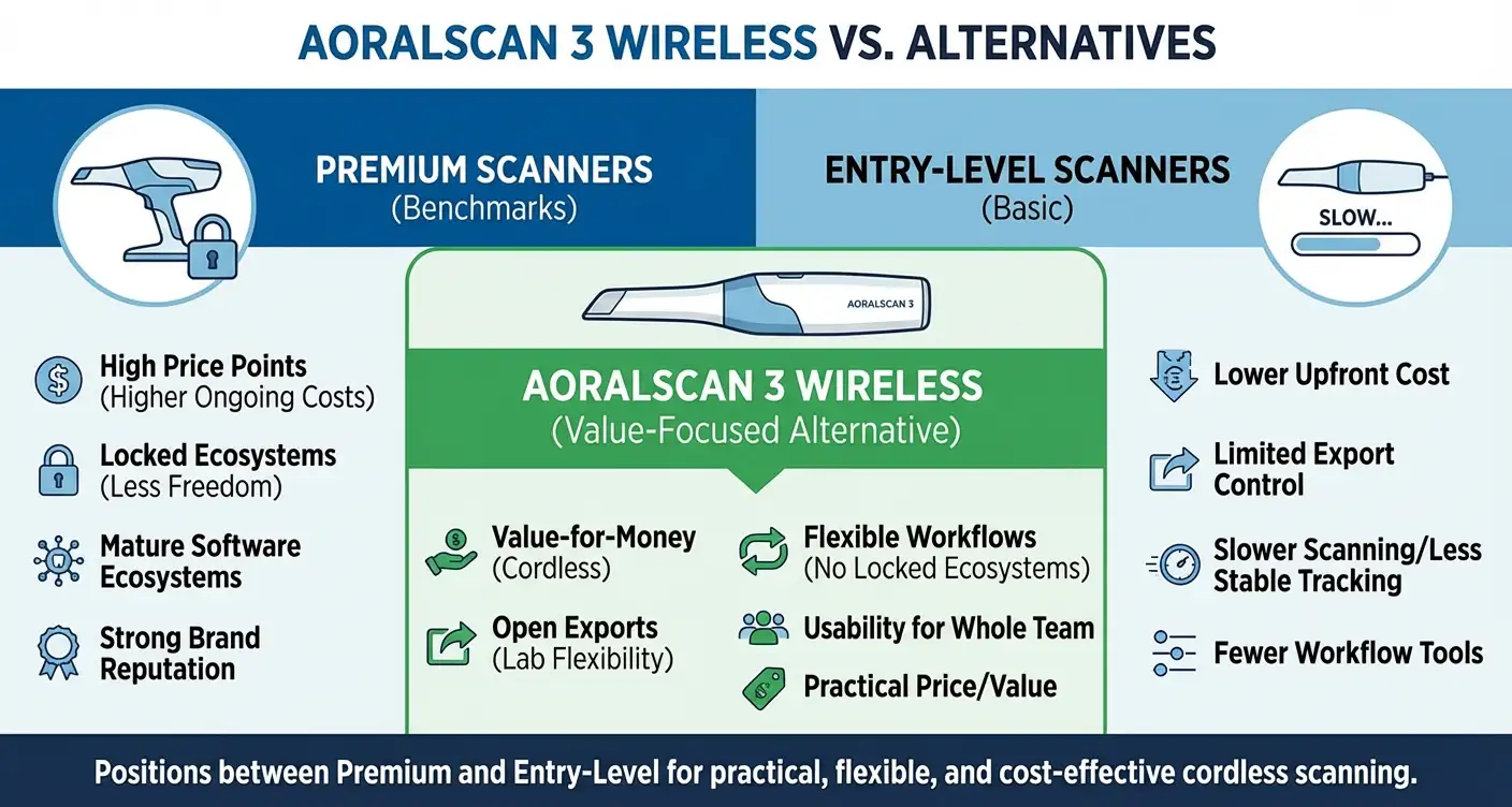 Aoralscan 3 Wireless vs. Alternatives