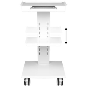 3-Tier Dental Trolley with Built-In Power Socket – Mobile Metal Instrument Cart - Image 2