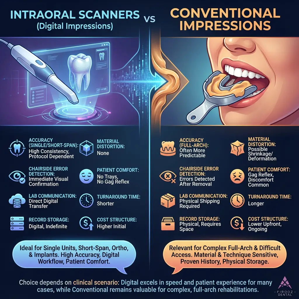 Intraoral Scanners vs Conventional Impressions