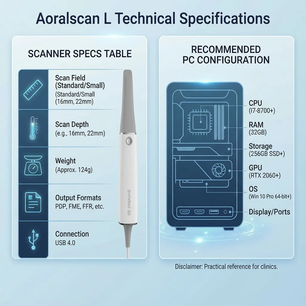 Technical Specifications for Aoralscan L