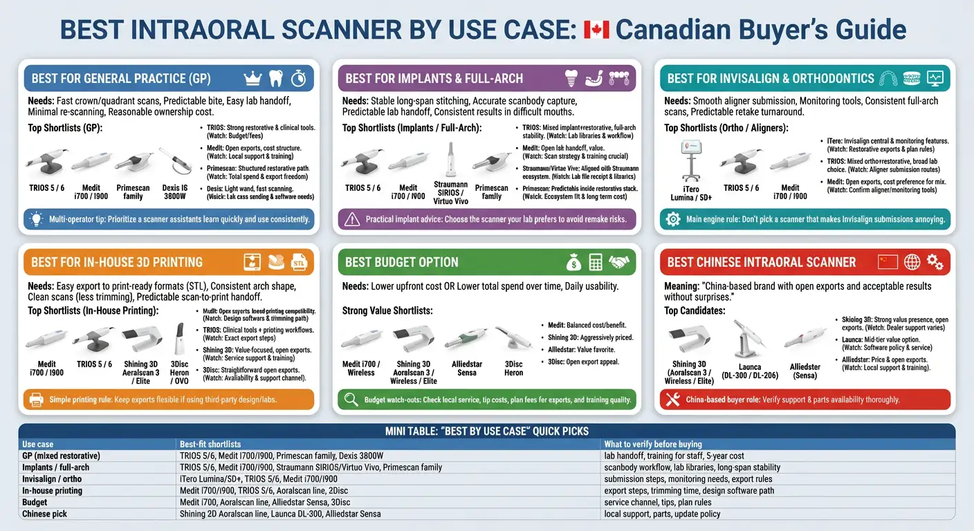 Best Intraoral Scanner by Use Case