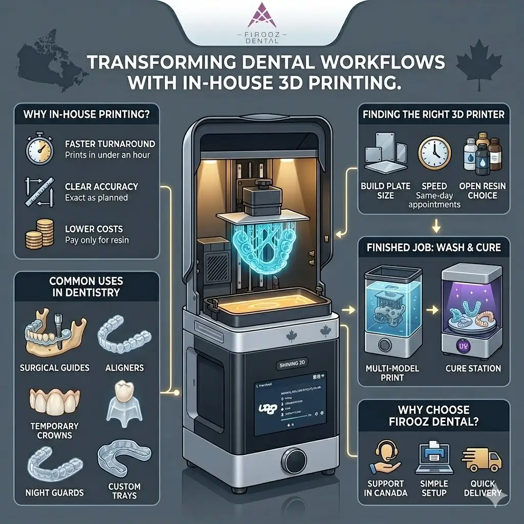 Dental 3D printer for clinics and dental laboratories in Canada
