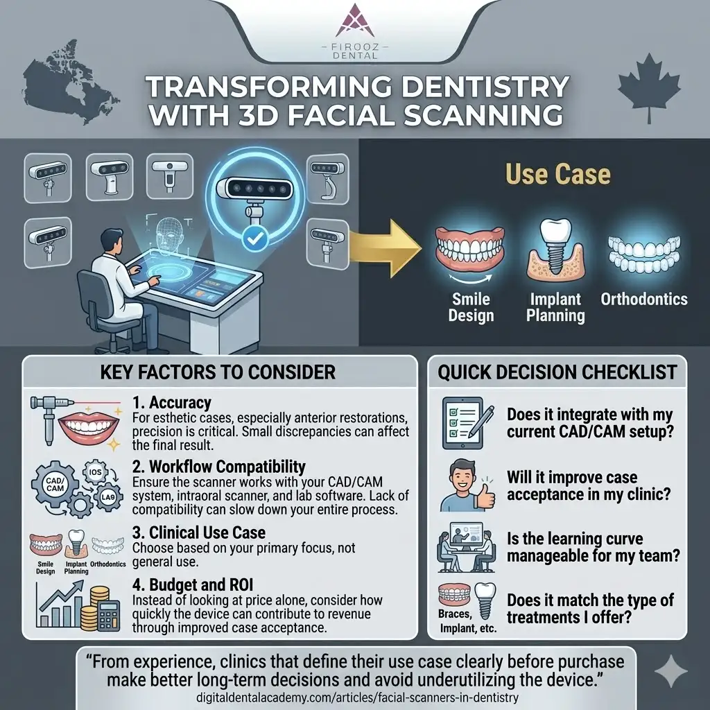 Dental face scanner selection considerations for clinics