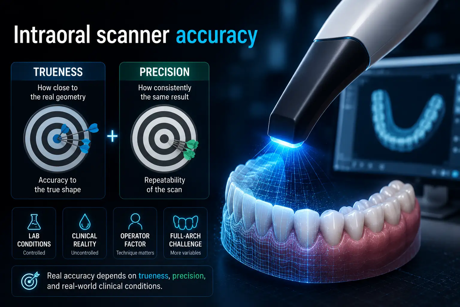 Intraoral scanner accuracy